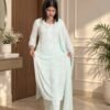 Firoza Mist in Firoza Mist - hand-embroidered Chikankari by Unique Creation