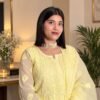 Gulmehar in Soft Pastel Yellow - hand-embroidered Chikankari by Unique Creation