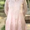 Gulruk in Soft Pink - hand-embroidered Chikankari by Unique Creation