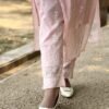 Gulruk in Soft Pink - hand-embroidered Chikankari by Unique Creation