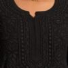 Kairi Ki Kala in Black - hand-embroidered Chikankari by Unique Creation