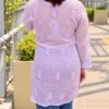 Mahira in Lavender Mist - hand-embroidered Chikankari by Unique Creation