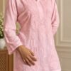 Mera Muslin in Blush Pink - hand-embroidered Chikankari by Unique Creation