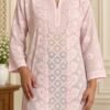 Naqsh in Blush Pink - hand-embroidered Chikankari by Unique Creation