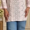 Naqsh in Blush Pink - hand-embroidered Chikankari by Unique Creation