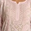 Naqsh in Blush Pink - hand-embroidered Chikankari by Unique Creation