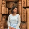 Niloufer in Powder Blue - hand-embroidered Chikankari by Unique Creation